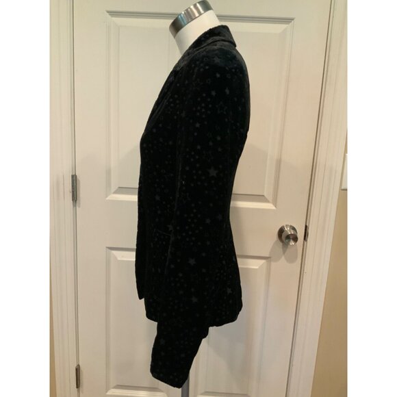 Marciano Black Velvet Star Blazer, Size 0 - Picture 5 of 9